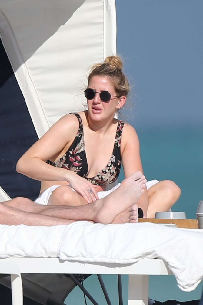 Ellie Goulding in Swimsuit on Miami Beach