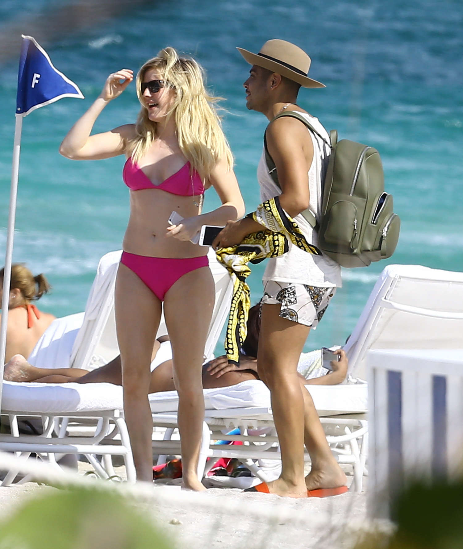 Ellie Goulding - Pink Bikini Candids in Miami.