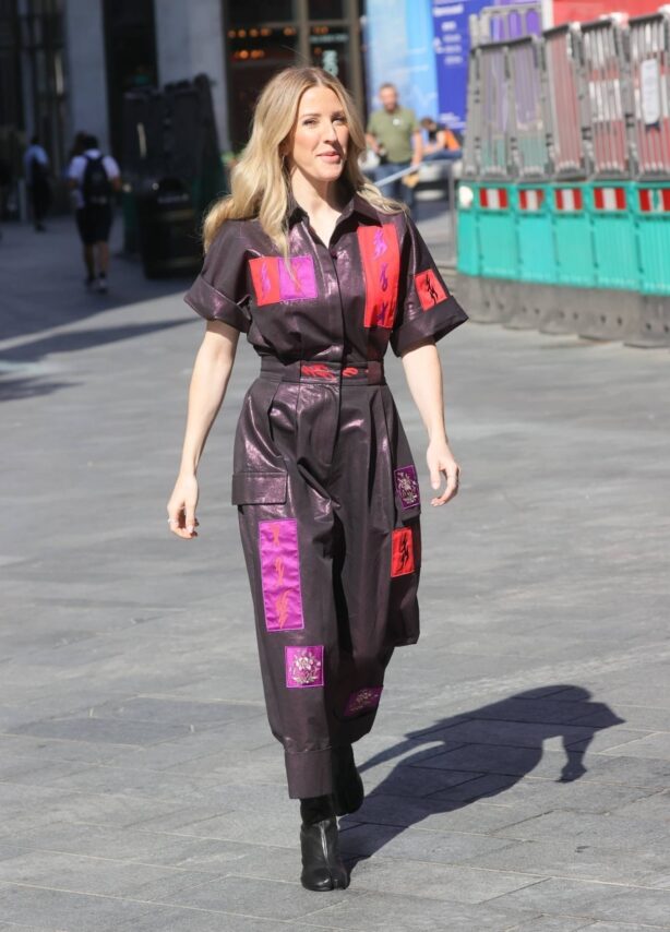 Ellie Goulding - Seen jumpsuit at Heart and Capital radio shows in London