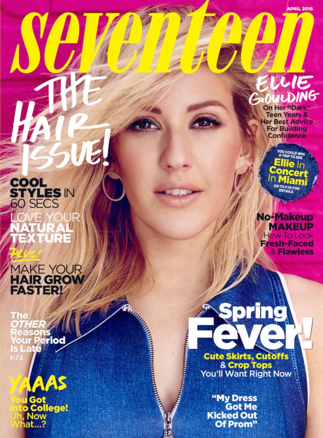 Ellie Goulding - Seventeen Magazine Cover (April 2016)