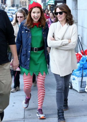 Ellie Kemper and Tina Fey on 'Unbreakable Kimmy Schmidt' set in NYC