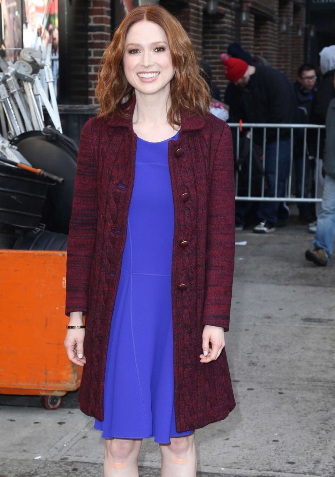 Ellie Kemper - Arriving at the "Late Show with David Letterman" in NYC