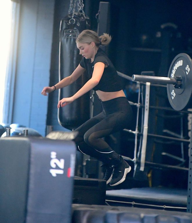 Elsa Hosk - At the gym in NYC
