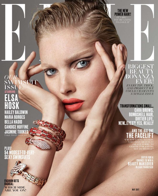 Elsa Hosk for ELLE US Cover (May 2017)