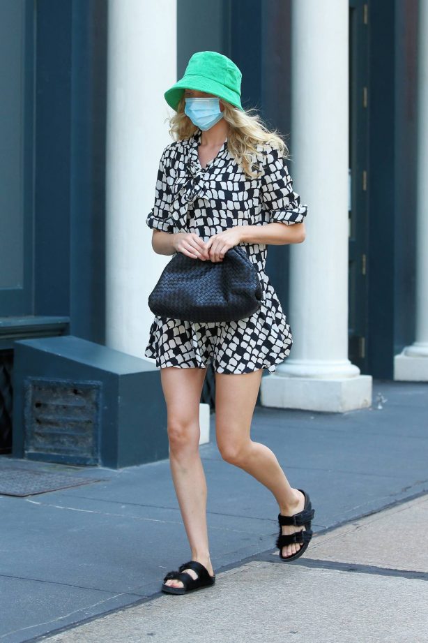 Elsa Hosk - In short summer dress out for a lunch in New York City