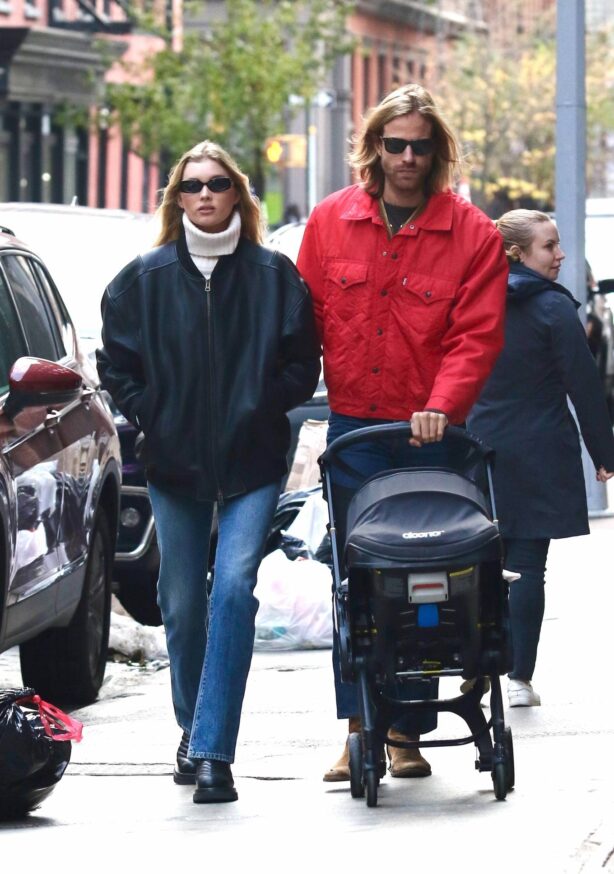 Elsa Hosk - out with boyfriend Tom Daly in New York
