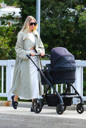 Elsa Hosk - Takes her baby for a stroll in Pasadena