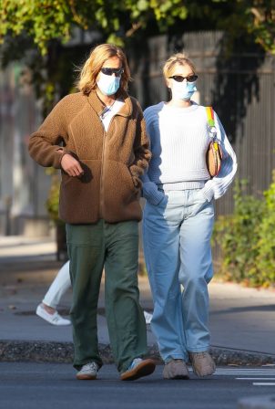 Elsa Hosk with her husband seen after having lunch at the 'Smile' in New York