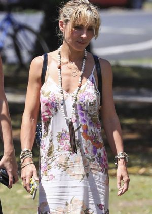 Elsa Pataky in Summer Dress Out in Byron Bay