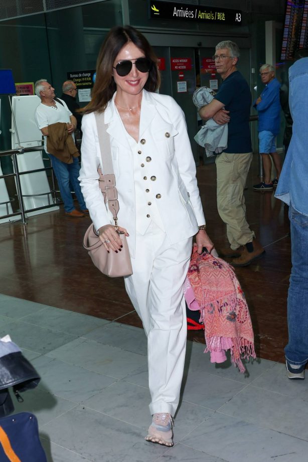 Elsa Zylberstein - Leaving 2023 Cannes film festival at Nice Airport