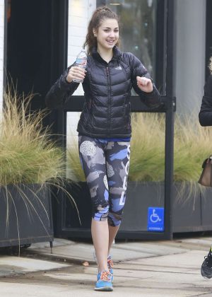 Emerson Tenney in Tights Heads to the Gym in Studio City