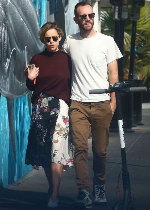 Emilia Clarke and Charlie McDowell - Shopping in Venice Beach