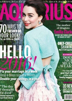 Emilia Clarke - Aquarius Magazine Cover (January 2016)