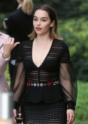 Emilia Clarke - Arrives at the CAA Building For a Party in Century City