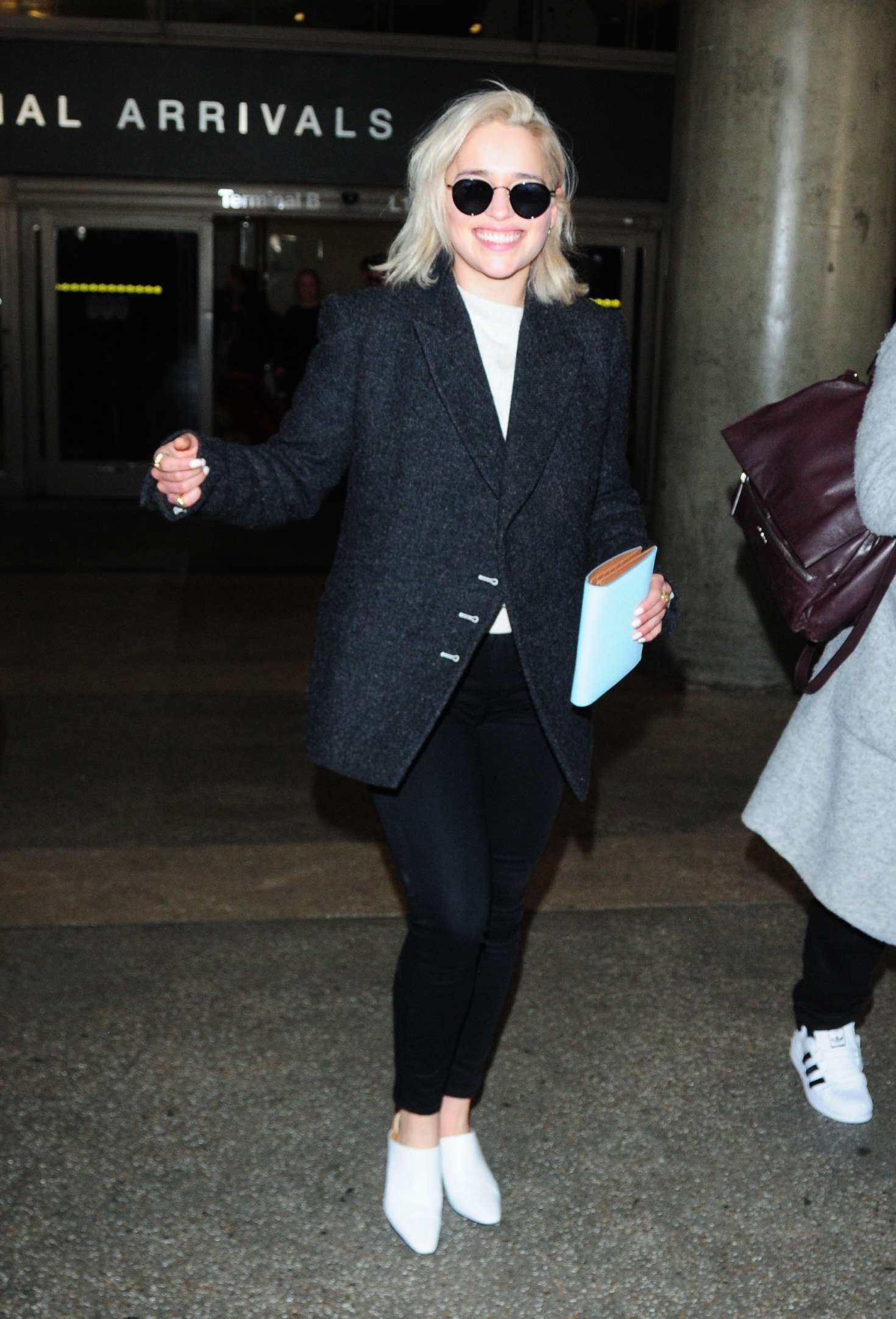 Emilia Clarke at LAX International Airport in Los Angeles