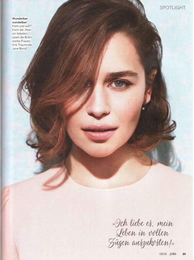 Emilia Clarke - Jolie Magazine (August 2016)