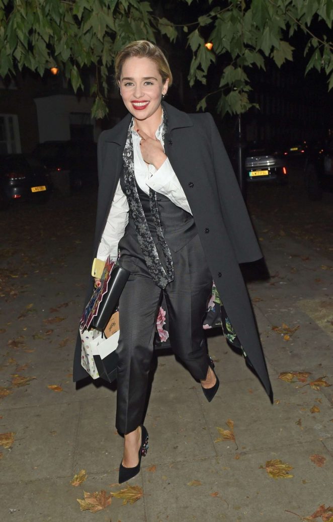 Emilia Clarke - Leaving the BFI party in London