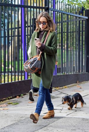 Emilia Clarke - Out for a dog waqlk in London