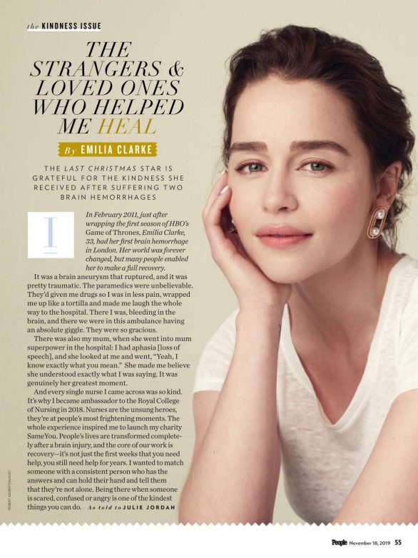Emilia Clarke - People Magazine (November 2019)