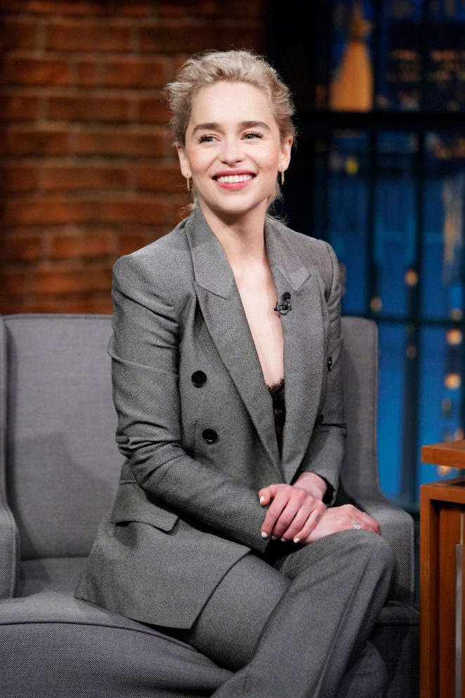 Emilia Clarke - Visits the 'Late Night with Seth Meyers' in New York