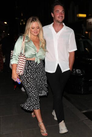 Emily Atack - With her boyfriend Liam McGough to meet her family in London