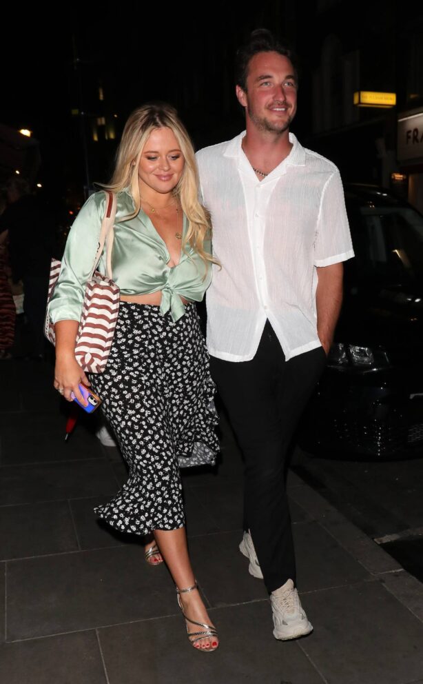 Emily Atack - With her boyfriend Liam McGough to meet her family in London