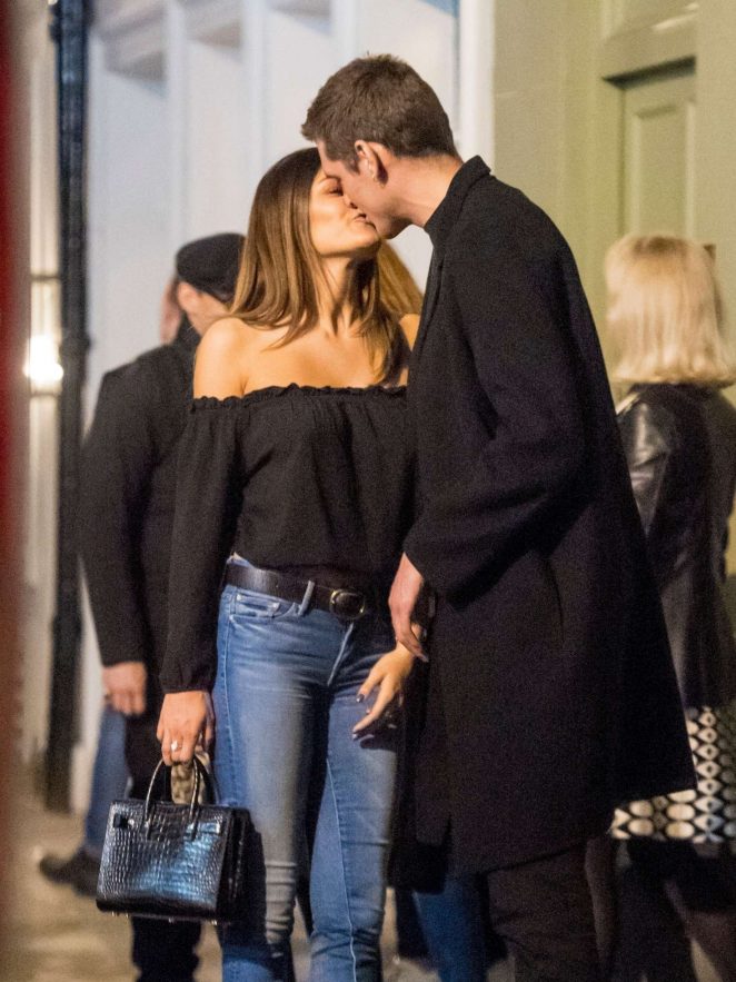 Emily Blackwell and Isaac Carew shares a kiss in London