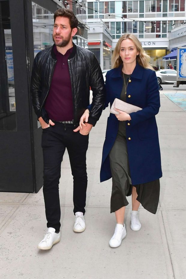 Emily Blunt and John Krasinski - Out for a romantic dinner in New York