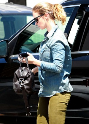 Emily Blunt in Green Pants out in LA