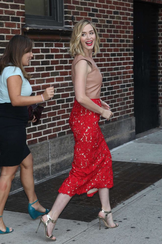 Emily Blunt - Arrives at 'The Late Show With Stephen Colbert' in New York