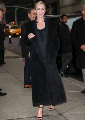 Emily Blunt - Arrives at 'The Late Show with Stephen Colbert' in New York