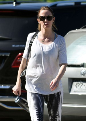 Emily Blunt heads to the gym in Los Angeles