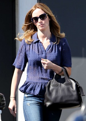 Emily Blunt in Jeans out in Beverly Hills