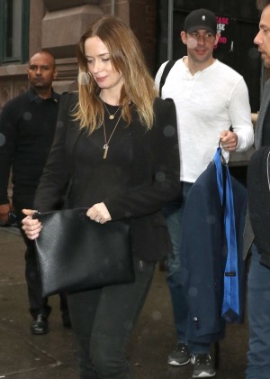 Emily Blunt - Leaving the Public Theater in New York