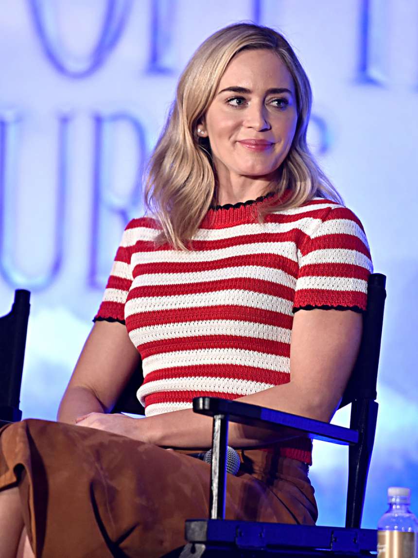 Emily Blunt: Mary Poppins Returns Press Conference -07 | GotCeleb