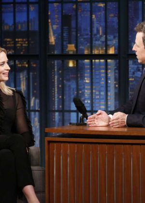 Emily Blunt on 'Late Night with Seth Meyers' in New York City