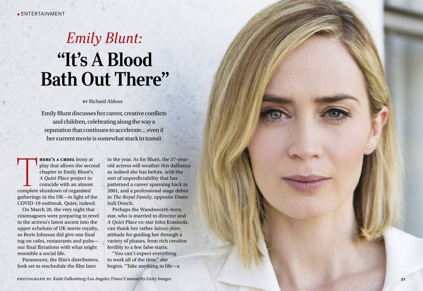 Emily Blunt â€“ Readerâ€™s Digest Magazine (UK â€“ May 2020 issue)