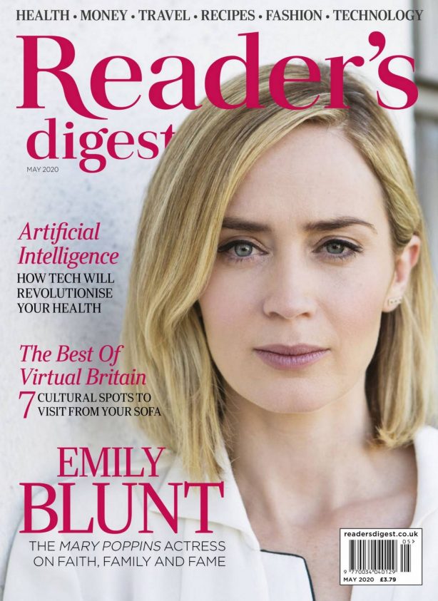 Emily Blunt - Reader's Digest Magazine (UK - May 2020 issue)