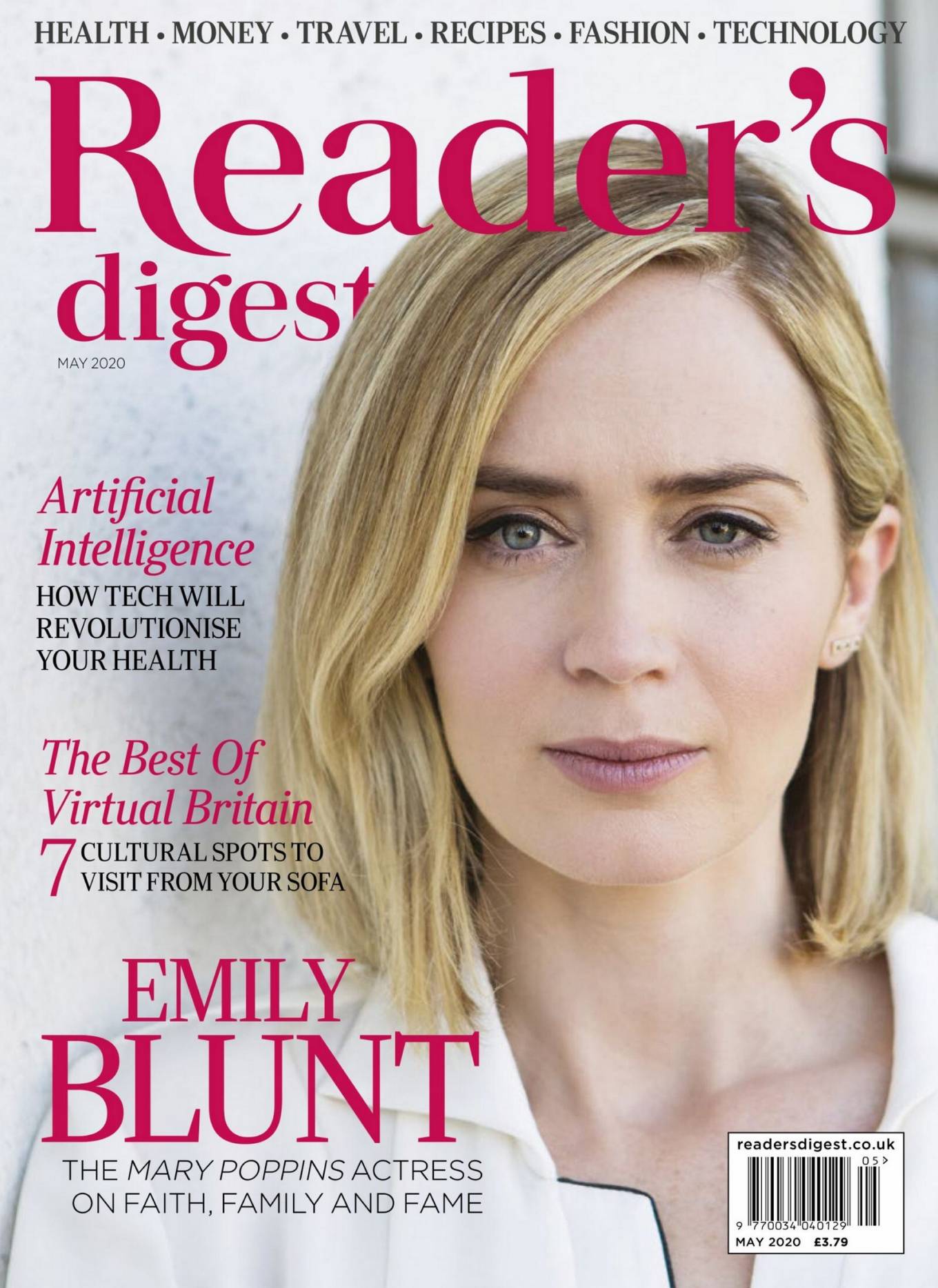 Emily Blunt â€“ Readerâ€™s Digest Magazine (UK â€“ May 2020 Issue)