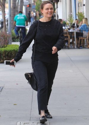 Emily Deschanel out for lunch in Beverly Hills