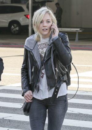Emily Kinney at LAX Airport in LA
