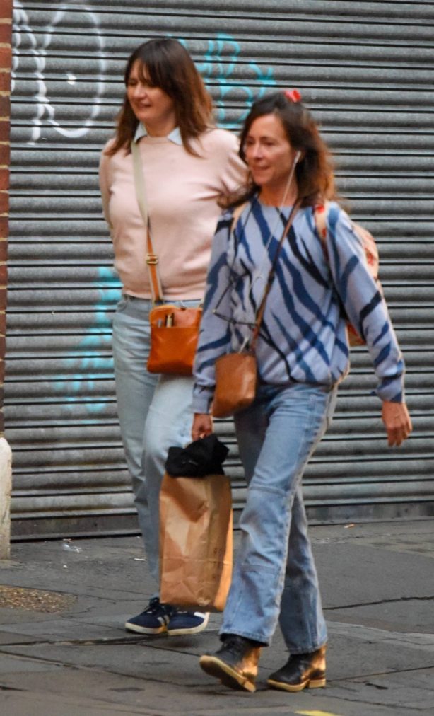Emily Mortimer - Seen with friends in Soho - London
