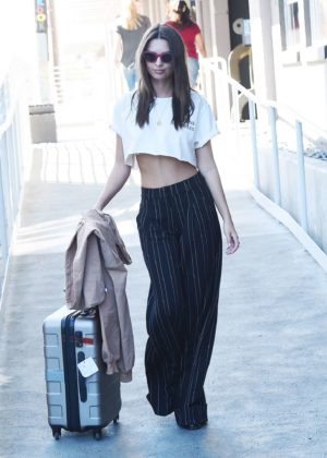 Emily Ratajkowski at LAX Airport in Los Angeles