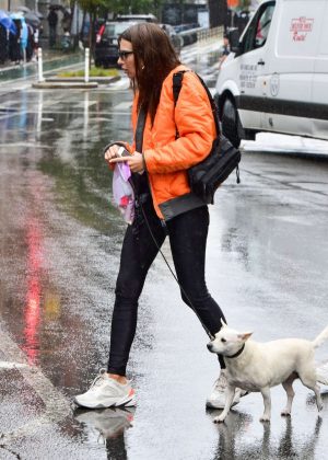 Emily Ratajkowski in Orange Jacket - Out in NYC