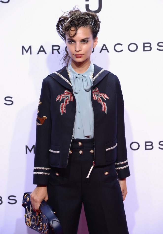 Emily Ratajkowski - Marc Jacobs Fashion Show Spring 2016 NYFW in NYC