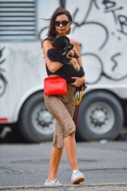 Emily Ratajkowski - Out with her dog in NYC