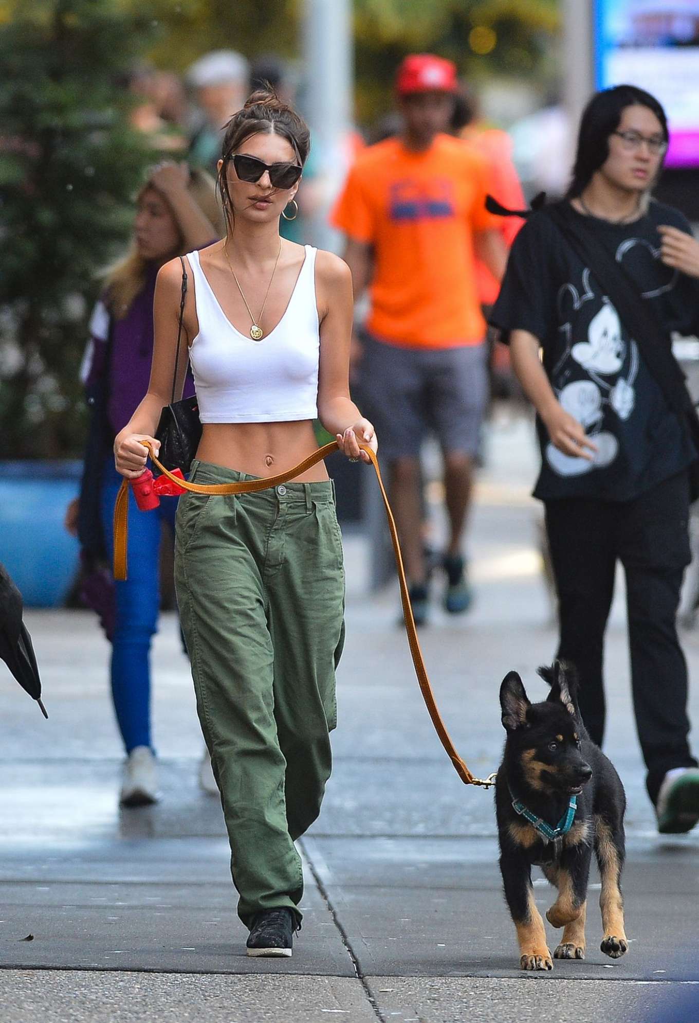 Emily Ratajkowski: Walking her dog in New York City-02 | GotCeleb