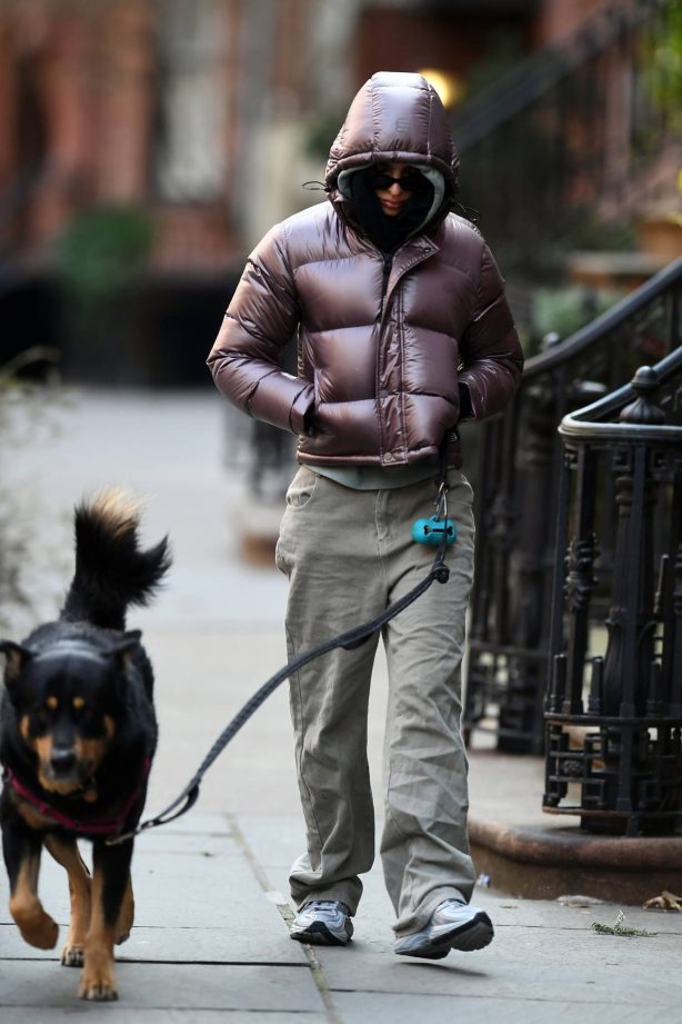 Emily Ratajkowski - Walks her dog in New York
