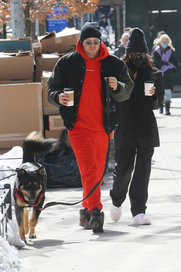 Emily Ratajkowski - With Sebastian Bear-McClard and their dog in New York