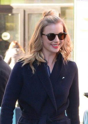 Emily VanCamp - Arriving to AOL Build Series in New York City